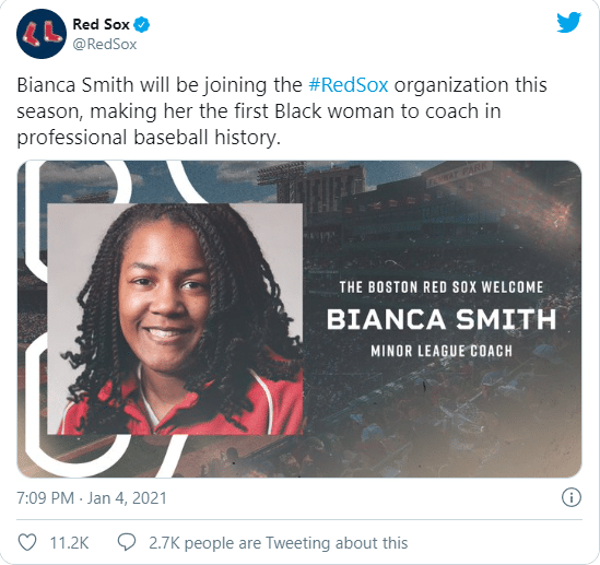 Red Sox hire first Black female coach